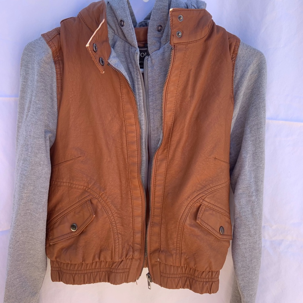 C’esstoi Faux Leather Sweat hoodie - size M